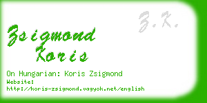 zsigmond koris business card